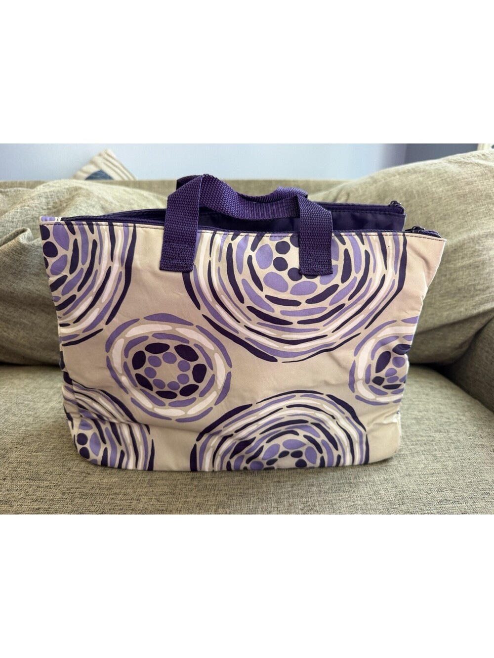 Thirty One Super Swap It Pocket Purse Organizer In Purple Geo Pop
